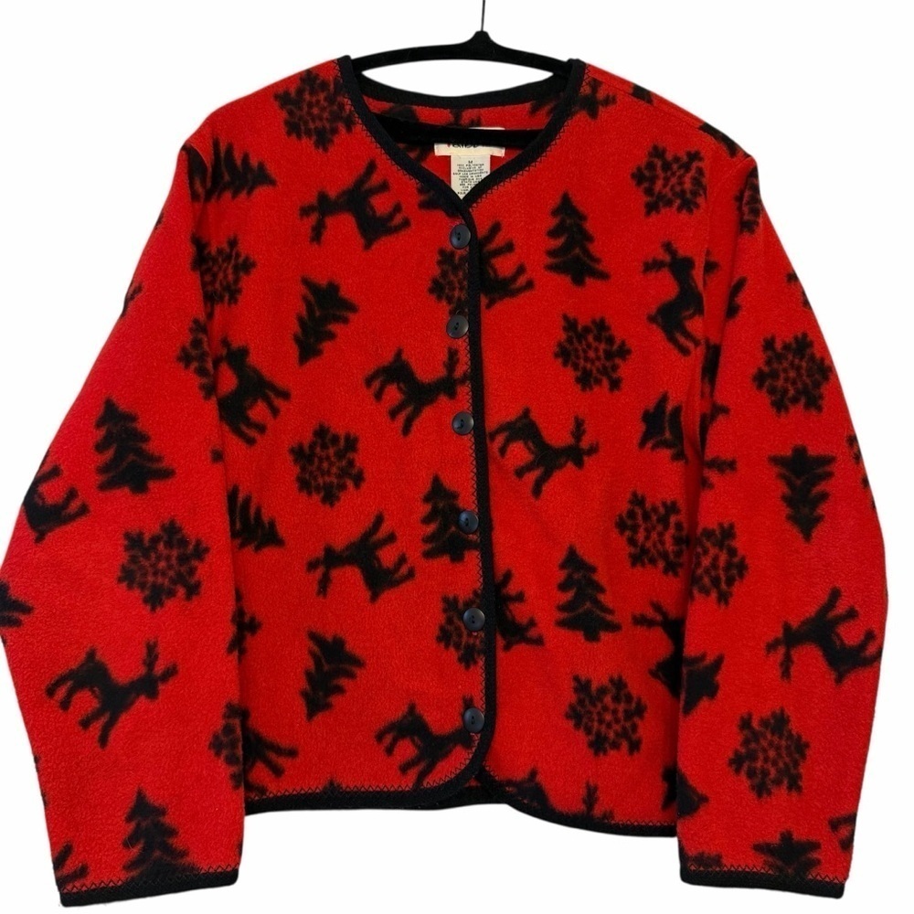 Vintage Talbots Fleece Cardigan Sweater